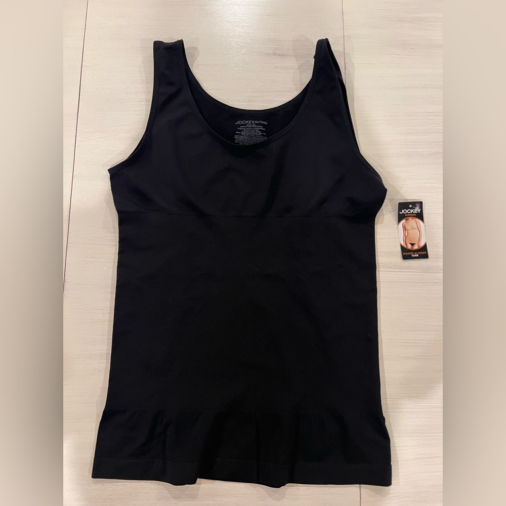 New Jockey Midriff Slimmers shapewear Black Tank Top XXL 2XL